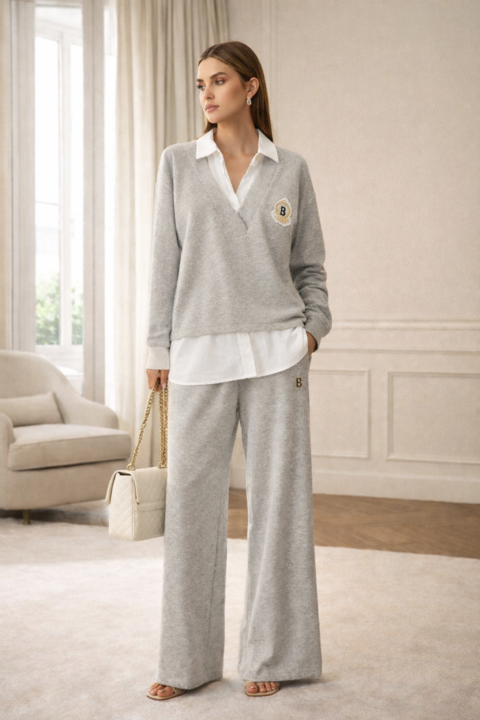 Relaxed Grey Jogger Set - Image 1