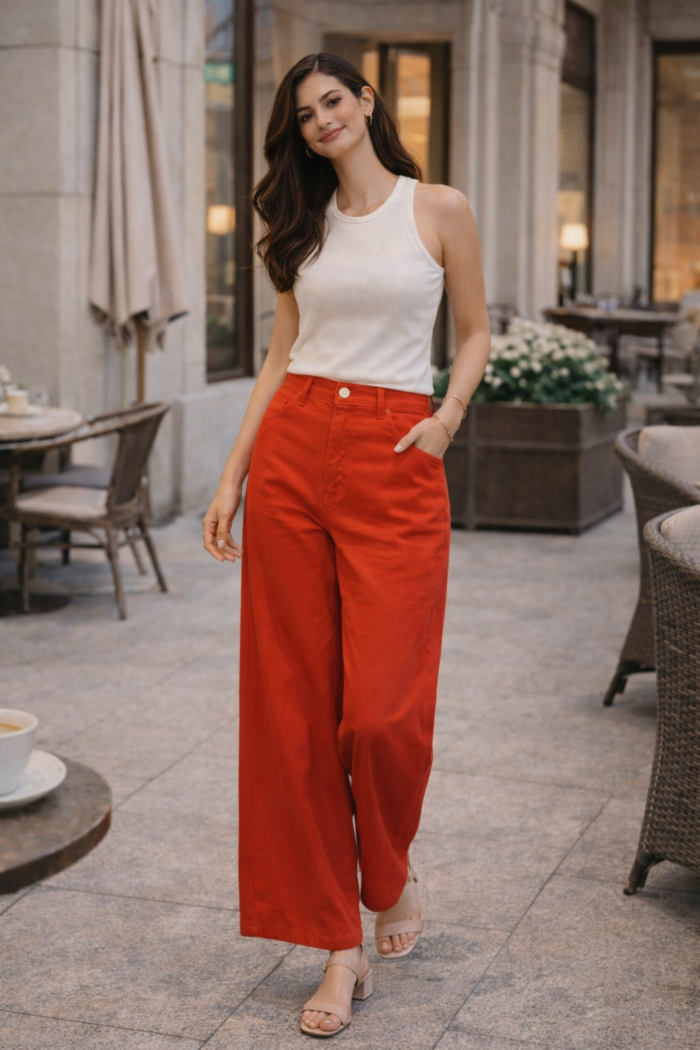 Wide-Leg Denim Jeans - Image 3