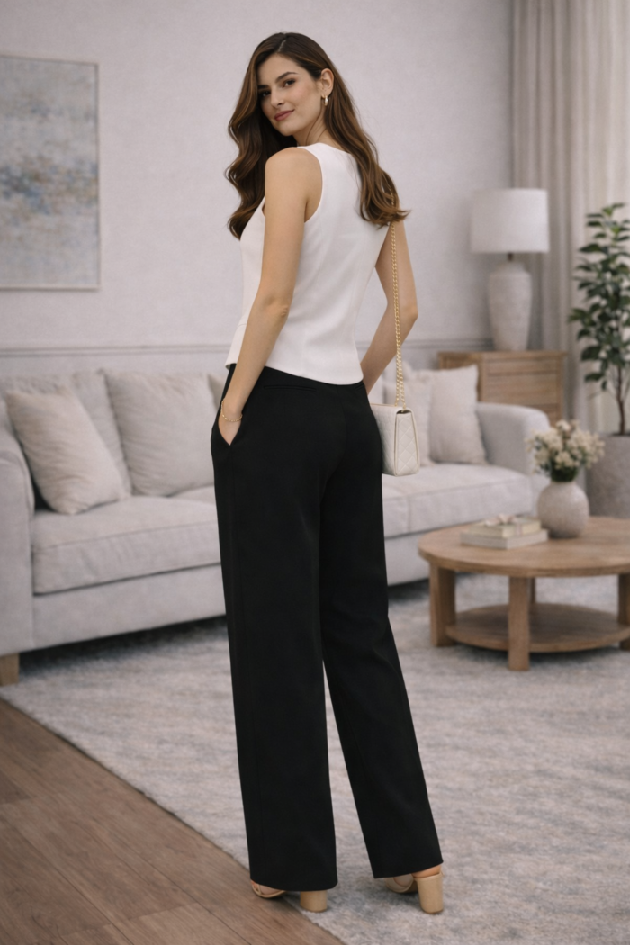 White Tailored Gilet for Blazer Set - Image 2