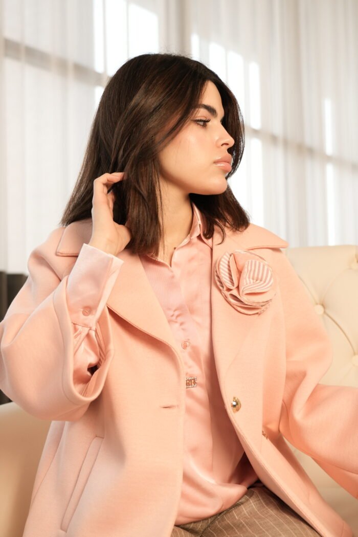 Floral Motif Pink Jacket - Image 1