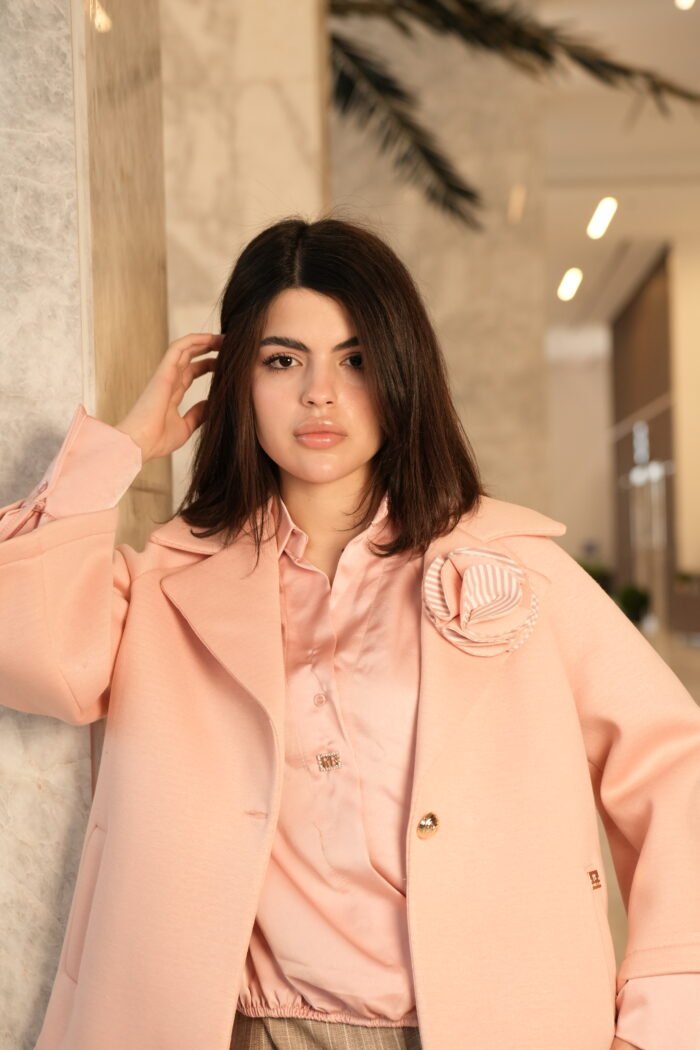 Floral Motif Pink Jacket - Image 2
